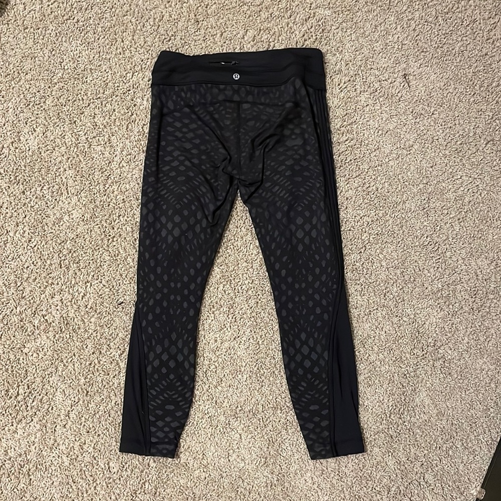 Lululemon Leggings, Mid-Rise, Mesh Detail